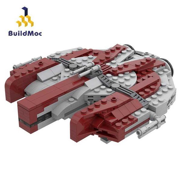 BuildMoc Weapons Space Wars Spaceship Republic Ebon Hawk Building Blocks MOC Weapon Movie Fighter Airship Brick Toy For Children L2509303XGH