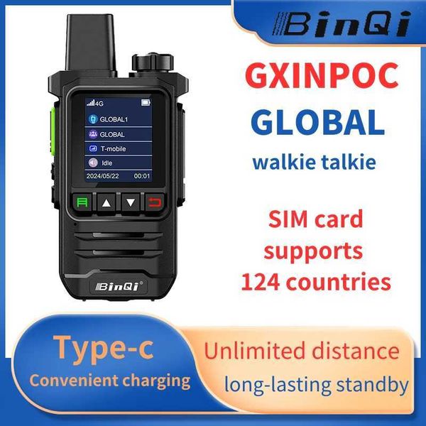 BINQIK6 GXINPOC Platform Global 4G POC walkie talkie 5000kilometers remote policecivilian fleet talkiefreeXJ250928