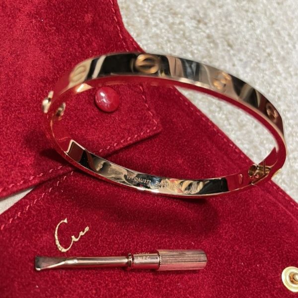 

(Not Kids Jewelry)Branded Cart Bracelets 18K Gold Silver Rose Gold Loves Women Bracelet 10A High Quality Size 16 17 18 19 20 21 With Box Ladies Jewelry Accessories, Cart-silver