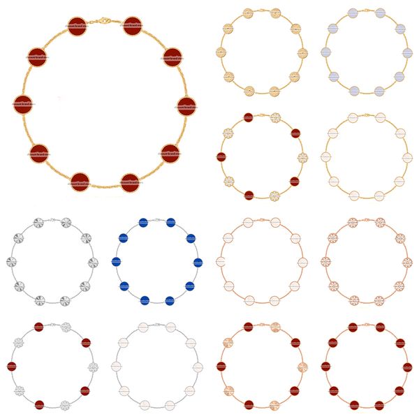 

Fashionable and classic designer necklace, four-leaf clover necklace, ten-flower necklace, birthday party gift, Pink