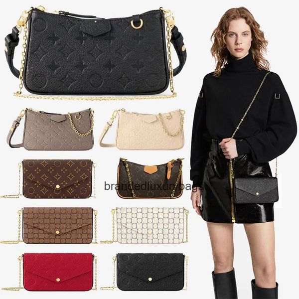 

Best designer bag shoulder bag luxury crossbody bag mini pochette chain purse lady Easy Pouch On Strap Embossed Letters Old Flower handbag envelope Half Moon bag Hobo, Peach