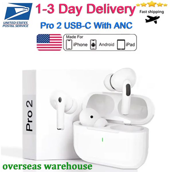For Apple Airpods Pro 2 Air pod 3 4 Earphones Bluetooth Headphone Accessories Solid Transparent Cover Wireless Charging Box Shockproof Blank Phone Case