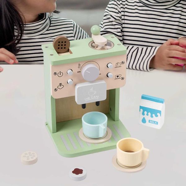 Coffee Maker Espresso Machine Playset Pretend Play Kitchen Toy for Kids Girls Boys L250930AKSE
