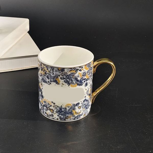 

cup European simple mug Milk cup breakfast cup Masek ceramic high-grade exquisite bone cup, Color#7