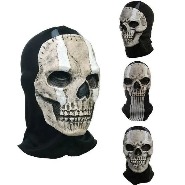 Halloween Horror Ghost Skull Mask Call of Duty MW2 Latex Headgear Helmet Cosplay Perform Party Masquerade Prop Cosplay Unisex Z251007