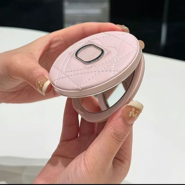 

New Compact Folding Mirror Women Fashion Gold Sliver Travel Makeup Mirror Smooth DoubleSided Cosmetic Portable Folding Mirror, Orange