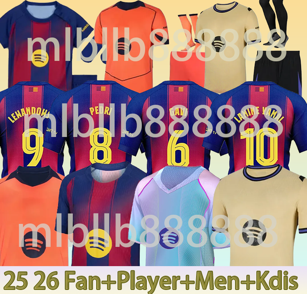

25 26 Soccer Jerseys #10 YAMAL jersey RAPHINHA PEDRI GAVI RASHFORD LEWANDOWSKI R.Araujo F. DE JONG GAVI KOUNDE barcalona25 26 jersey football shirt mens Top quality 999, 25 26 fourth