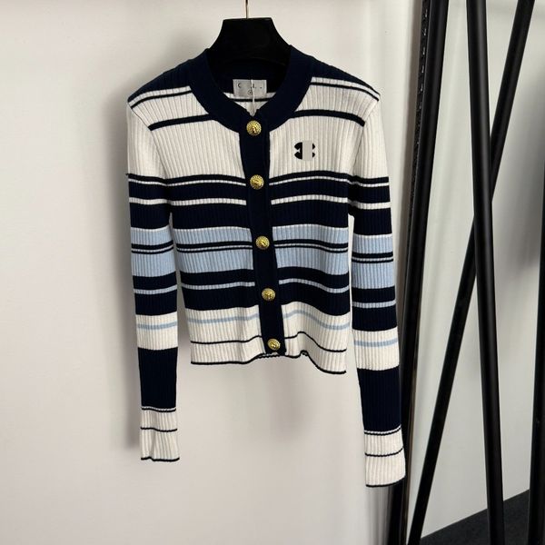 

Luxury Knitted Women's Open Knitted Woolen Sweater Elegant Sweater Jacket Long Sleeve Jacket Designer Autumn/Winter Knitted Top, Sky blue