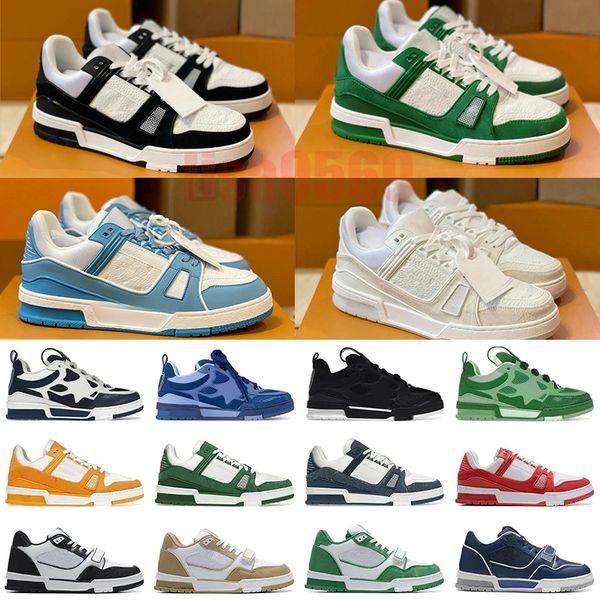 

Designer shoes embossed shoes sneaker trainers casual shoes 2025 denim canvas leather white green redblue fashion platform mens womens low trainers size 36-45, Lavender