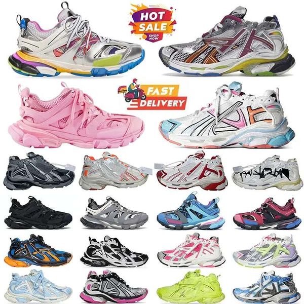 

Track LED Casual Light 3 3.0 Triple Sneakers 7.5 7.0 Runner Men Women Grey Blue Gomma Leather Beige Black Pink Trainer Nylon Printed Platform for Trainers Shoe, White