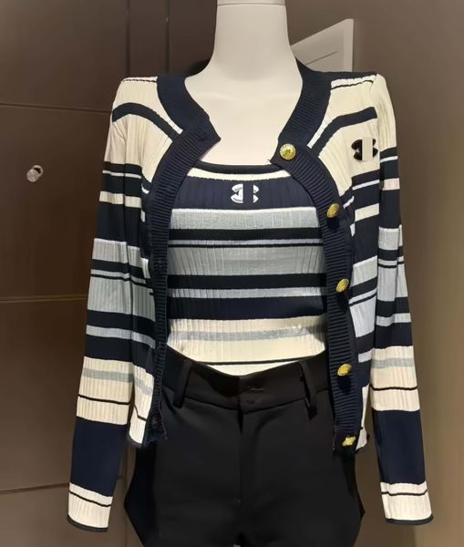 

Luxury Knitted Women's Open Knitted Woolen Sweater Elegant Sweater Jacket Long Sleeve Jacket Designer Autumn/Winter Knitted Top, Sky blue