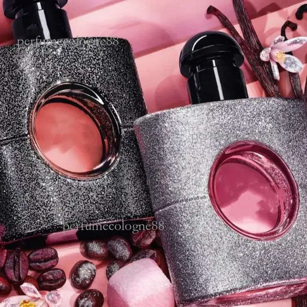 

perfume cologne designer 5A Women Perfume Cologne 90ml Incense Perfumes eau de parfum over red glitter floral shock Women's Black Opium Parfume Fashion brand