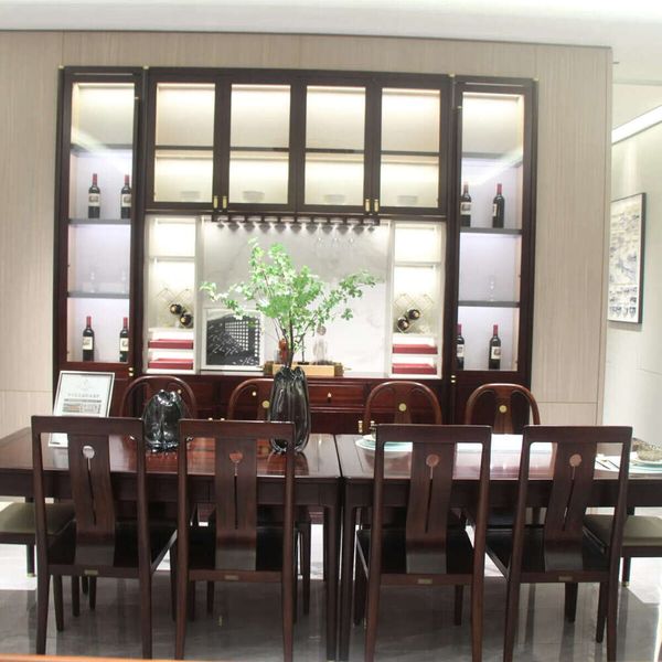 

Zhong zhixin Chinese-style dining table and chairs/High-end solid woodfurniture/pure natureguarantees quality of life.