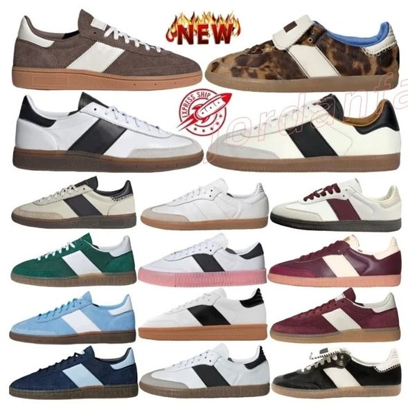 

sambaaa Shoes Vegan Mens Womens Sneakers Navy Silver Pink Brown Blue White Core Gum Leopard OG Shoe Sports Trainers, Red