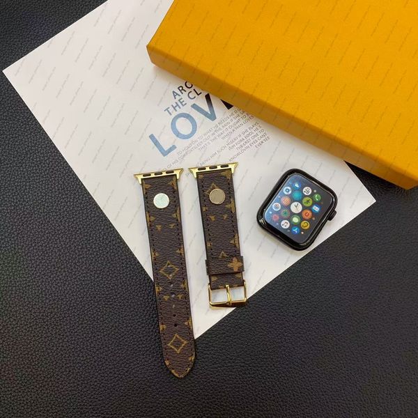 Designer Smart Straps for Apple Monogram Watch Band 49MM 41mm 45mm 42mm 38mm 44mm 40mm leather suitable for Watchbands iwatch 10 9 8 7 6 5 4 3 Luxury brand Bracelet