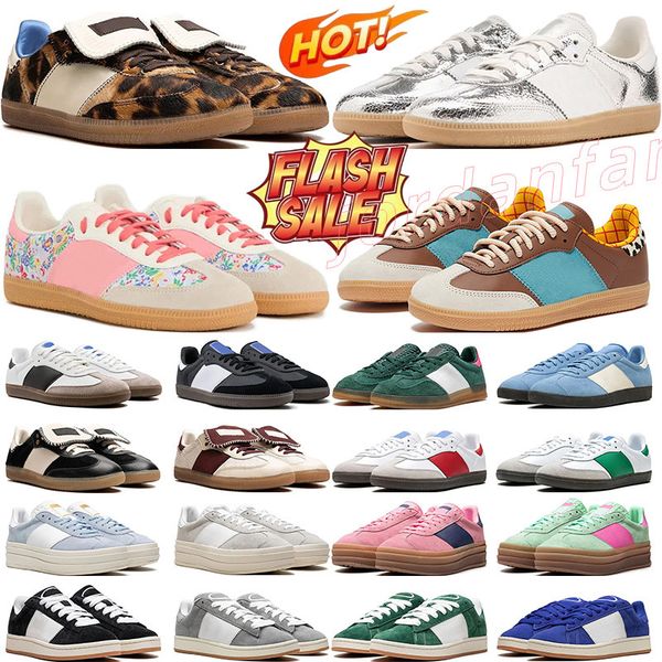 

addisas top free shipping designer casual shoes handball sneakers men women platform Black White Gum Blue Burgundy suede leather mens trainers outdoor tennis, Red