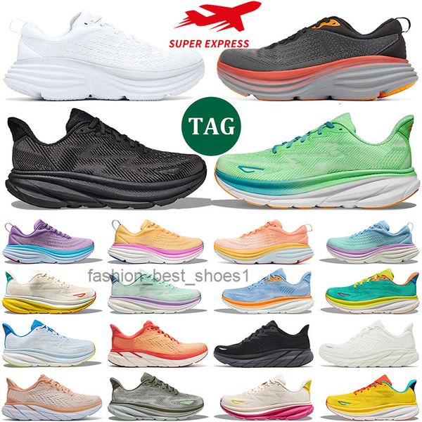 

Hokawomen New Designer Shoes Clifton 9 Bondi 8 Unisex Lightweight Casual Sneakers Breathable Running Shoes for Men Women Comfortable Walking Shoes, Red