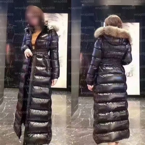 

Women' winter Long, puffer jacket, designer parkas, women' jackets, white duck down outdoor windproof, warm tops, fashionable fur collar jackets, 1colour