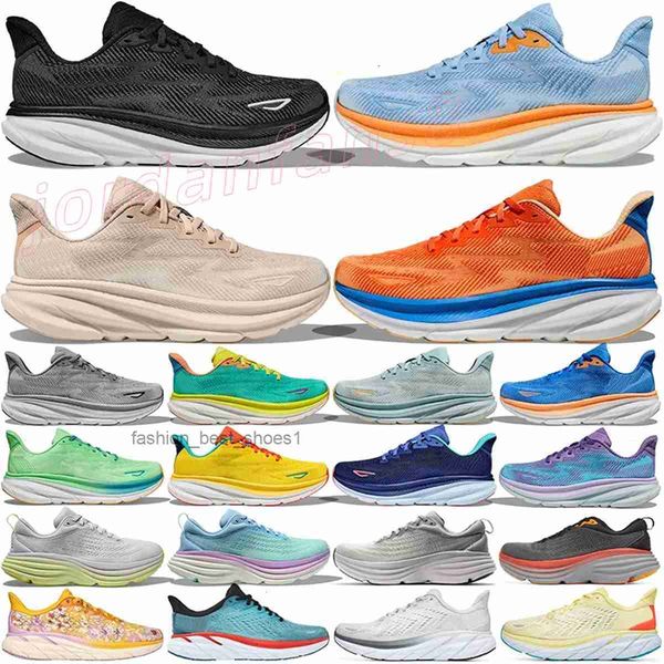 

hokawomen free shipping with box Clifton 9 bondi 8 men women running shoes athletic mens lightweight sports shoe runner Mist Black, Blue