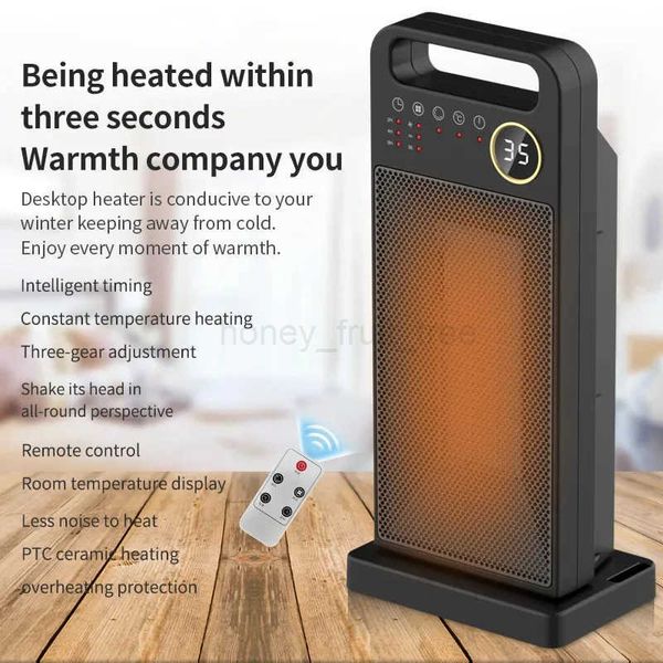 2000W Heater for Room Remote Control Electric Heating Touch Screen Heaters Household Vertical 120 Degree Shaking Head Heater T251010