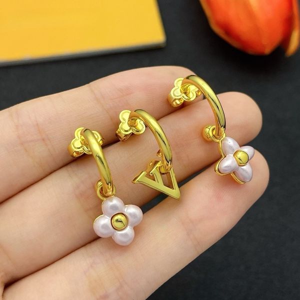 

Fashion Earrings Three-piece Set Luxury Designer Earrings for Women Diamond Stud Earrings Jewelry Accessories Christmas Gift Multiple Options Available