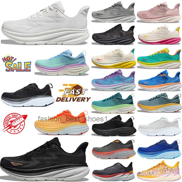 

Hokawomen Designer Running Shoes For Men Women Sneakers Clifton 9 Bondi 8 Rocket One Pink Triple Black White Blue Grey Purple Mens Womens Outdoor Trainers Sneakers, Red