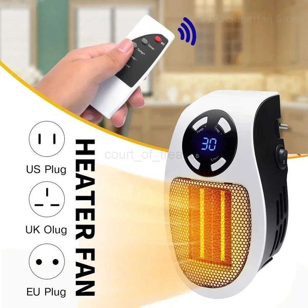 Portable Heater Electric Heater Plug In Wall Room Heater Home Appliance Heating Stove Mini Radiator Remote Warmer Machine 500W M251010