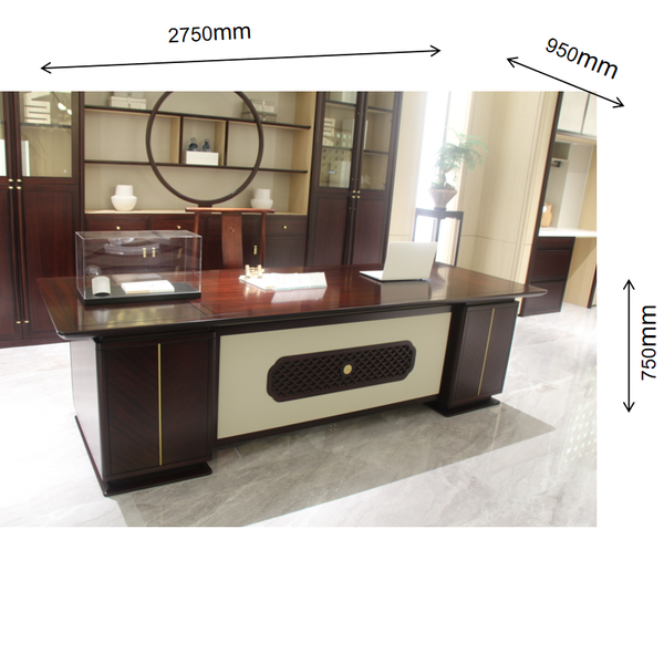 

Zhong zhixin High-end design The modern Chinese-style desk set is crafted from solid wood with exquisite workmanship