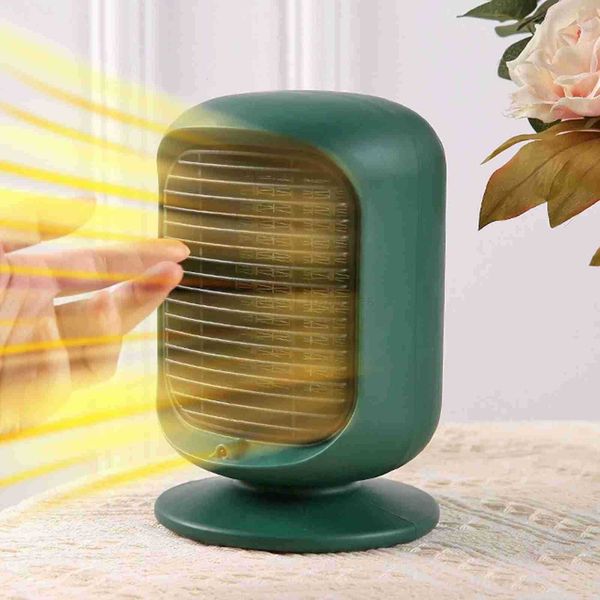 Fast Heating 600W Energy Efficient Space Heater Dark Green Electric Desktop Heater for Indoor Use in Home Office or Bedroom M251010