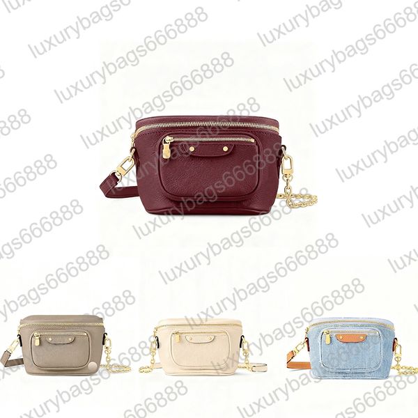 

bum burgundy Designer bag 2025 Fanny Pac Genuine Leather Bum Bag Women Men Bumbags Fashion Crossbody Shoulder Waist Bags fanny pack