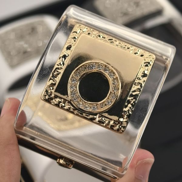 

Acrylic Wide Bracelet High Quality Rhinestone Pearl Bracelet European and American Atmosphere Luxury Women's Open Bracelet Party Wedding Jewelry