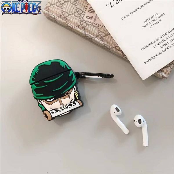 Kawaii ONE PIECE Cover Apple 1 2 3 for Pro Creative Cartoon Roronoa Zoro Earphone Case Accessories
