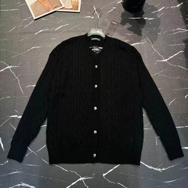 

25SS Classic Striped Round Neck Sweater Designer Unisex Sweater, Autumn/Winter New, Outdoor Warmth, Black