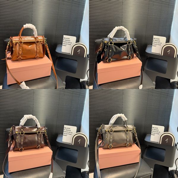 

TOP High quality designer bag Ladies Handbag Shoulder bag Vintage Motorcycle Bag High quality Real cowhide luxury handbag Boys new handbag 12A Evening Bags, A1