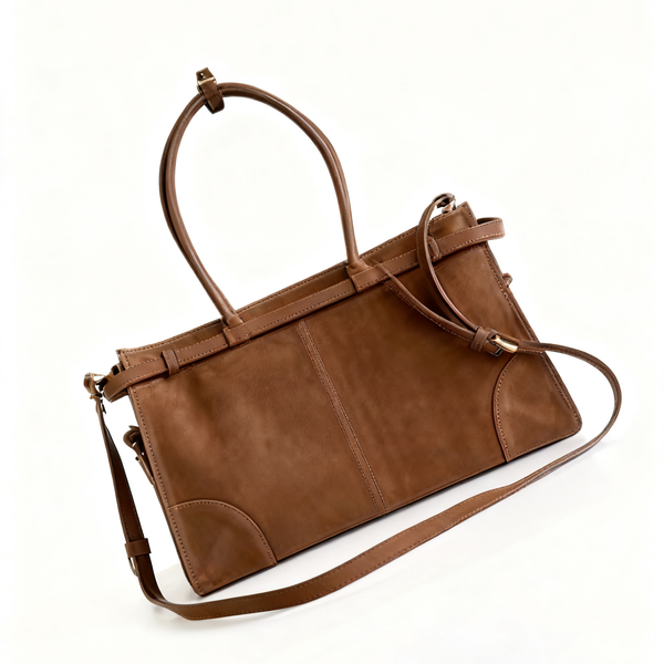 

Mirror Shoulder Fashion Totes Bags shoulder tote designer women's high-quality bag imported oil wax frosted leather large capacity, White