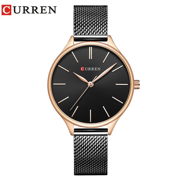 CURREN 9024 Women's Mesh Strap Waterproof Casual Ultra-thin Quartz Fashion Watch