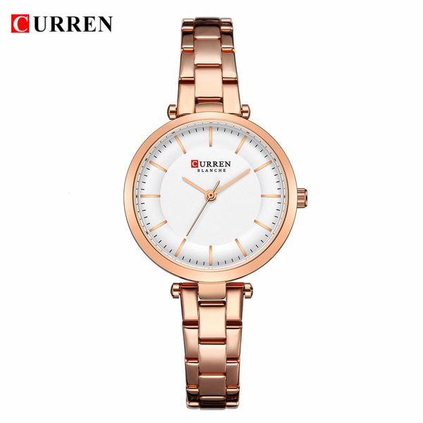 CURREN 9054 Simple Small Dial Quartz Waterproof Round Ultra-thin Women's Watch
