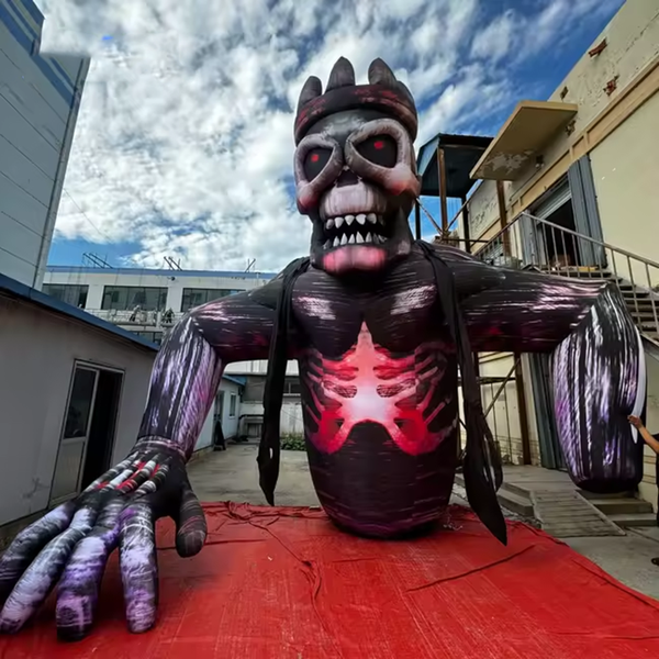 Free delivery Giant custom Inflatable skull monk monster for Halloween activity,new design inflatable skeleton man character for square decoration