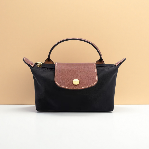 

Long Designer Bag Mini Hobos Bag Short Handle Button Zipper Open and Close Recycled Canvas Patchwork Leather Trim Strap Lightweight Crossbody Bag 101, #14-16cm*10cm