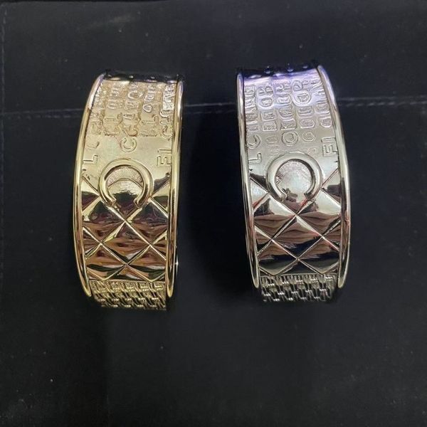 

Luxury Wide Classic Letter Bracelet Women's Jewelry Gold and Silver Color Fashion Designer Bracelet Multiple Options