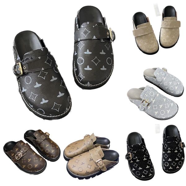 

Slippers Mule Leather Slipper Designer Princetown Shoes Luxury Mules Mens Womens Genuine Leather Velvet Loafers with horsenbit Men Women Slip On Flats shoes, Color#8