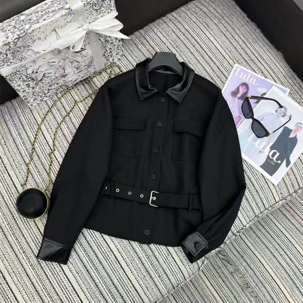 

Women's retro pattern jacket suit embroidered color block lapel long sleeve jacket coat suit coat versatile, M1