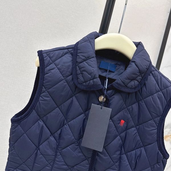 

Designer down jacket vest women's autumn and winter warm down vest classic coat badge luxury brand short coat windbreaker jacket, A2