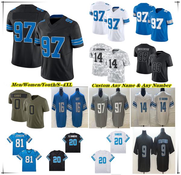 

Jared Goff Football Jersey Jahmyr Gibbs David Montgomery Jameson Williams Amon-Ra St. Brown Sam LaPorta Jack Campbell 97 Hutchinson Barry Sanders Alex Anzalone Reed, Men white style