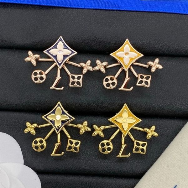 

Women's Earrings New Designer Geometric Shape Earrings with Many Options Diamond Letter Earrings Gold and Silver Plated High Quality Christmas Gift