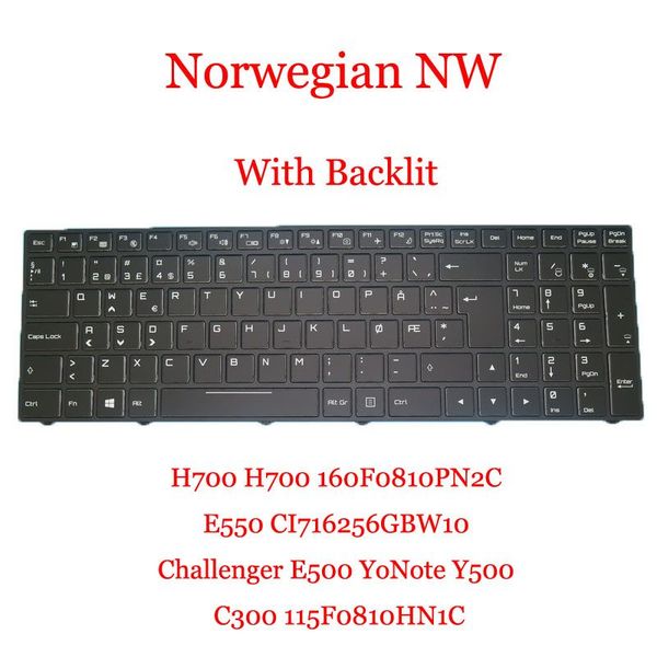 NW SP Laptop Backlit Keyboard For CLEVO N850 CVM15F26EOJ430E 6-80-N85H0-161-1 CVM15F26NOJ4309 6-80-N85H0-130-1 Black Frame