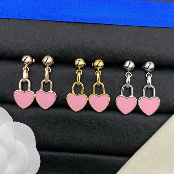 

Designer Earrings for Women Heart-shaped Earrings Classic Diamond Letter Earrings Gold-plated Silver Geometric Earrings Multiple Options for Christmas Gifts