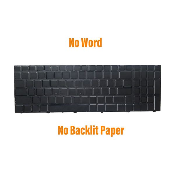 Laptop No Backlit Paper Keyboard For CLEVO N15Z3 CVM18H93US9430M 6-80-N1510-01C-1 Wordless With Frame