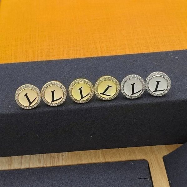 

Designer Earrings 18K Gold Plated Diamond Stud Earrings Fashion Women's Earrings Luxury High-end Jewelry Wholesale Christmas Gift