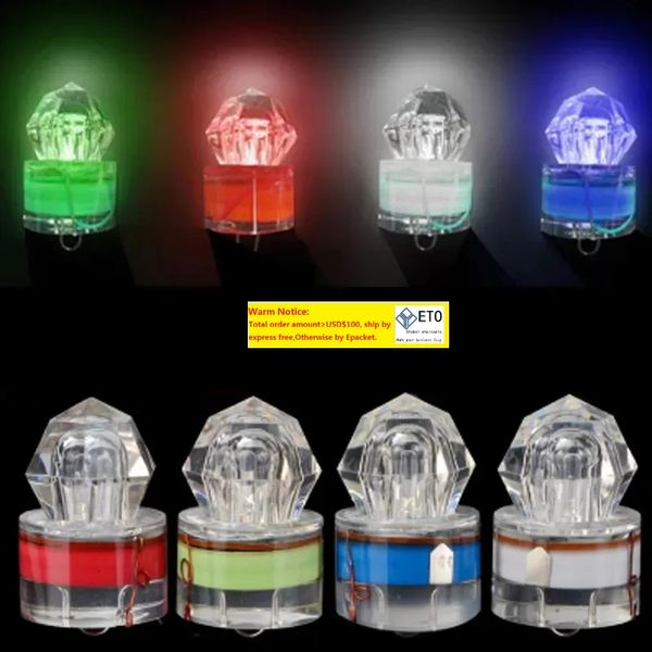 LED Deep Drop Underwater Diamond Fishing Flashing Light Bait Lure Squid Strobe Popular Deep Sea Fish Lamp LL